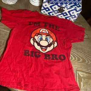 Big Boys Nintendo Super Mario Brothers Short Sleeve Big Bro Jersey Tee